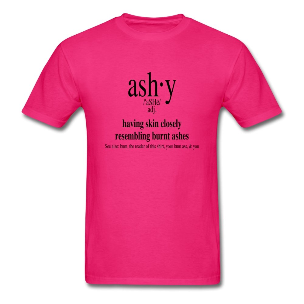 Men's T-Shirt Ashy Definition (black) - Unisex T-Shirt - Neter Gold - fuchsia / S - NTRGLD