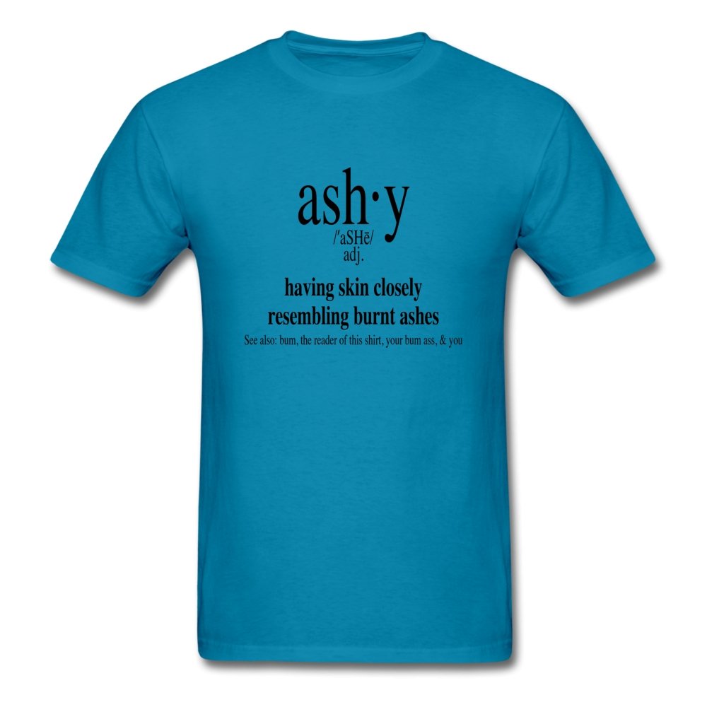Men's T-Shirt Ashy Definition (black) - Unisex T-Shirt - Neter Gold - turquoise / S - NTRGLD