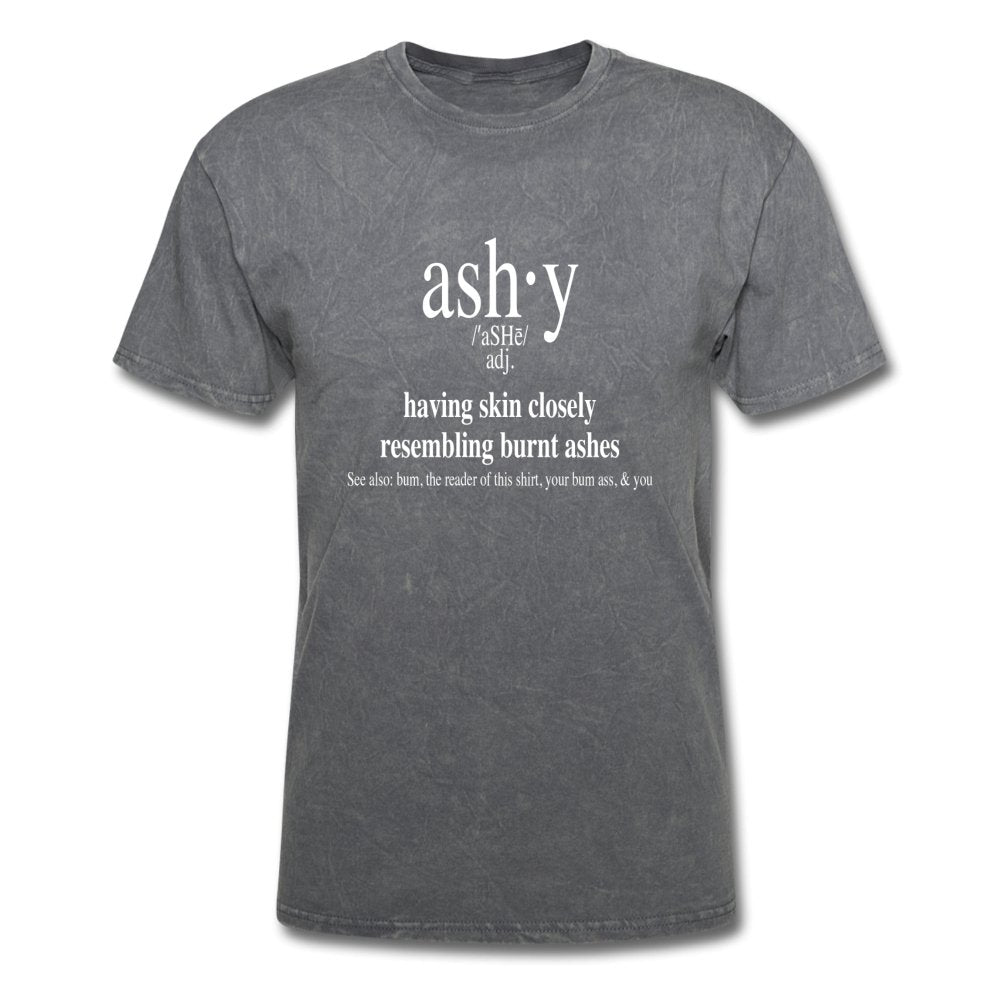 Men's T-Shirt Ashy Definition (white) - Unisex's T-Shirt - Neter Gold - mineral charcoal gray / S - NTRGLD