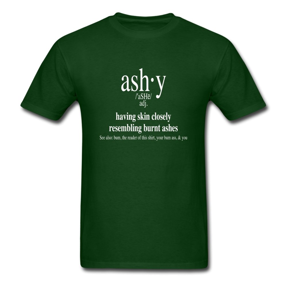 Men's T-Shirt Ashy Definition (white) - Unisex's T-Shirt - Neter Gold - forest green / S - NTRGLD