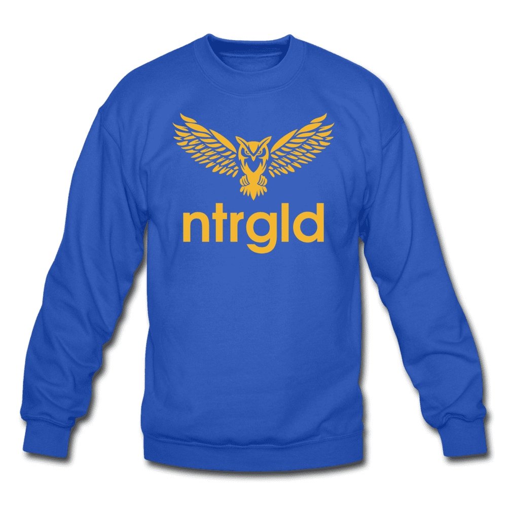 Crewneck Sweatshirt NEBU OWL - Crewneck Sweatshirt - Neter Gold - royal blue / S - NTRGLD
