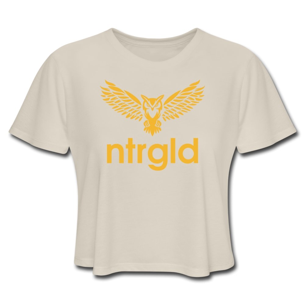 Women's Cropped T-Shirt | Bella+Canvas B8882 NTRGLD Logo - Cropped T-Shirt - Neter Gold - dust / S - NTRGLD