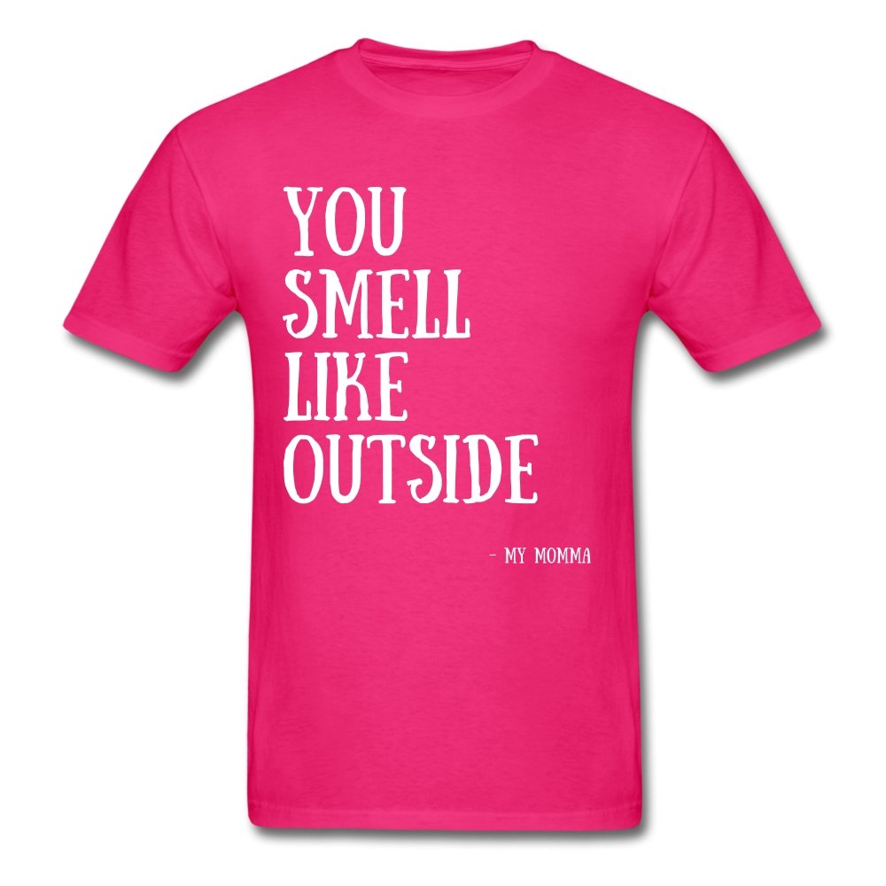 Men's T-Shirt You Smell Like Outside - Men's T-Shirt - Neter Gold - fuchsia / S - NTRGLD