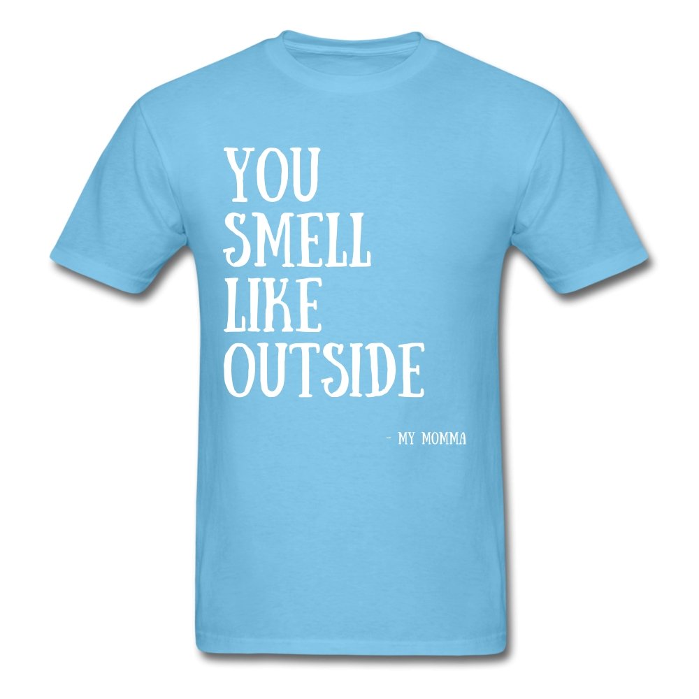 Men's T-Shirt You Smell Like Outside - Men's T-Shirt - Neter Gold - aquatic blue / S - NTRGLD