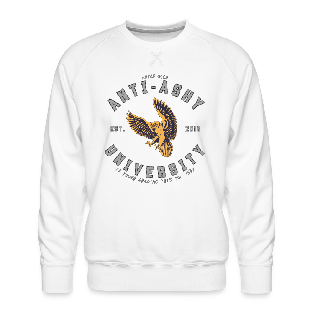 ANTI-ASHY UNIVERSITY (Gray) - Men’s Crewneck - white