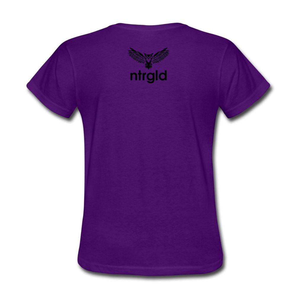 Women's T-Shirt Ashy Definition (black) - Women's T-Shirt - Neter Gold - purple / S - NTRGLD