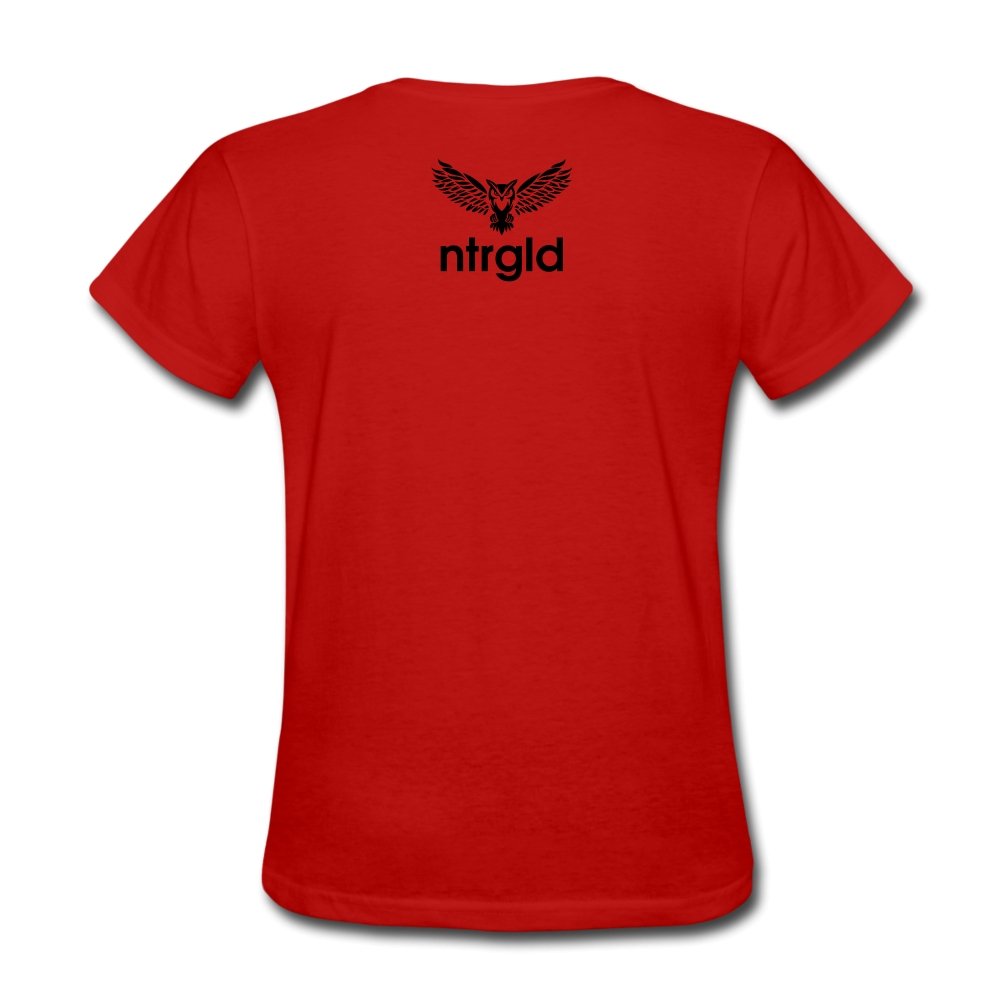 Women's T-Shirt Ashy Definition (black) - Women's T-Shirt - Neter Gold - red / S - NTRGLD