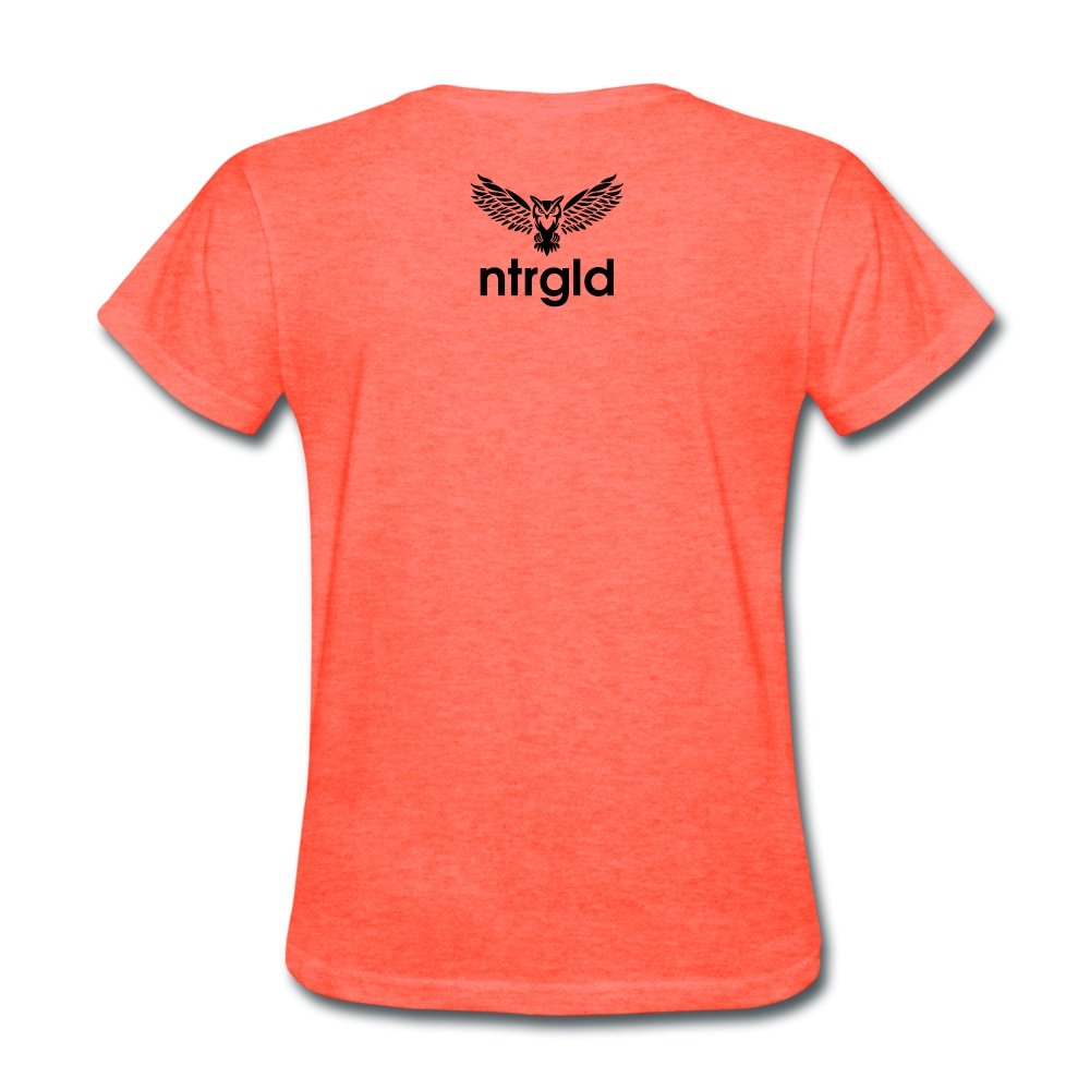 Women's T-Shirt Ashy Definition (black) - Women's T-Shirt - Neter Gold - heather coral / S - NTRGLD